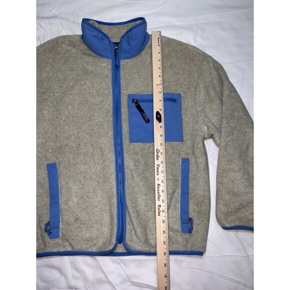Patagonia Synchilla Fleece Unisex Jacket Size M Oatmeal Heather Blue Full Zip - Picture 6 of 16